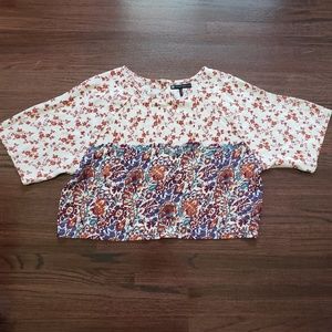 House of Harlow 1960 Boxy Floral Crop Top - Small